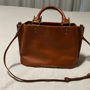 Etienne Aigner Tan Leather Satchel